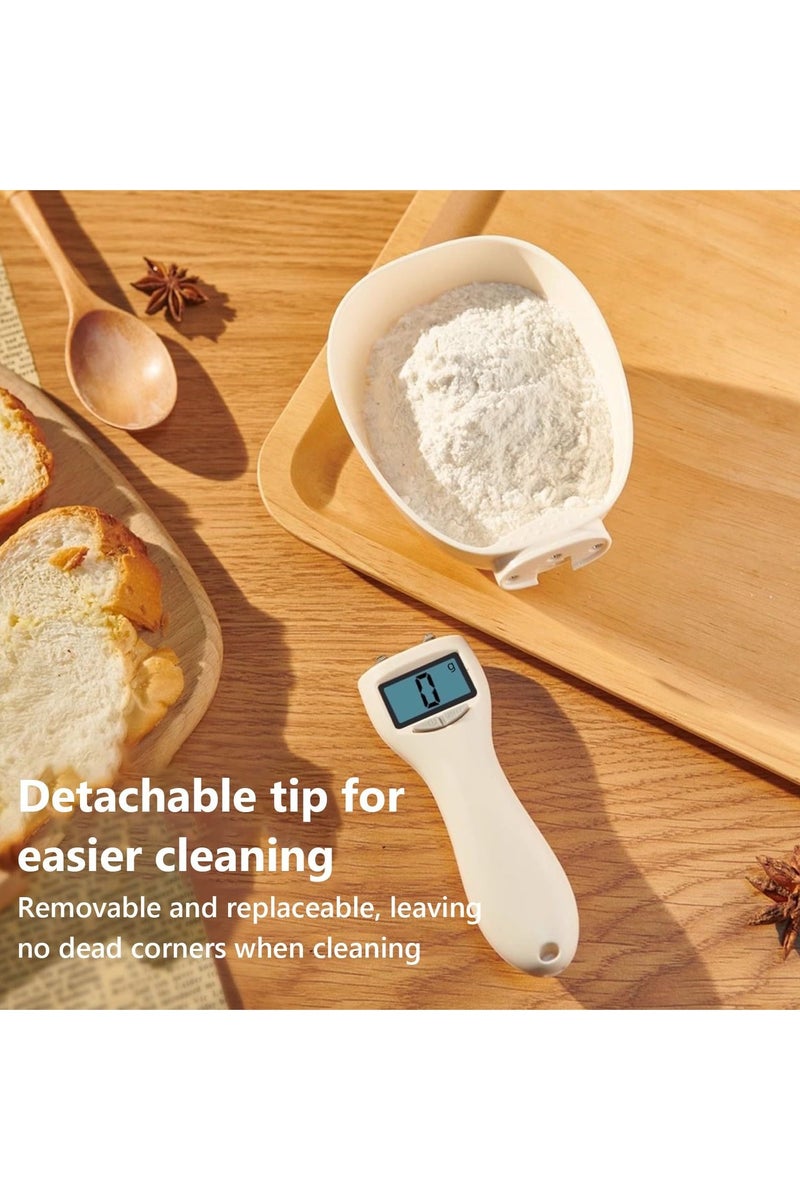 CMGTYYD Digital Measuring Spoon,Adjustable Electronic Measuring Spoon,Gram Measuring Spoons Electronic Scale with Measuring Spoons,Compact Spoon Scale for Accurate Home Kitchen MeasurementMaximum 250ml(White) - Image 3