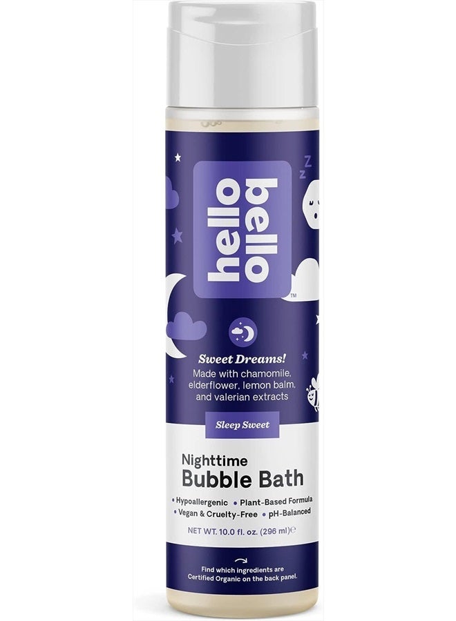 Hello Bello Nighttime Bubble Bath - Gentle Hypoallergenic Tear-Free Formula for Babies and Kids - Vegan and Cruelty-Free - Sleep Sweet Scented - 10 fl oz - Image 1