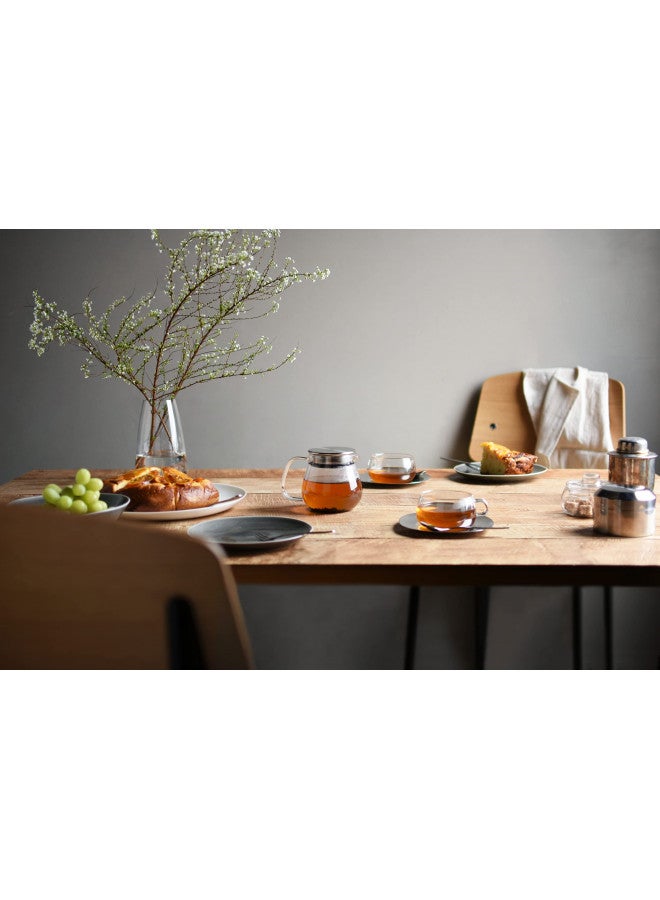 Kinto غلاية كينتو ستانلس يونيتي 460 مل. غلاية زجاجية مقاومة للحرارة مع مصفاة وغطاء من الفولاذ المقاوم للصدأ. - Image 4