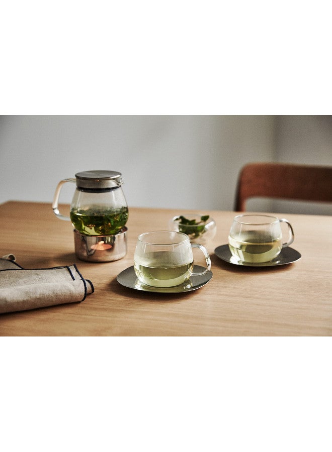 Kinto غلاية كينتو ستانلس يونيتي 460 مل. غلاية زجاجية مقاومة للحرارة مع مصفاة وغطاء من الفولاذ المقاوم للصدأ. - Image 3