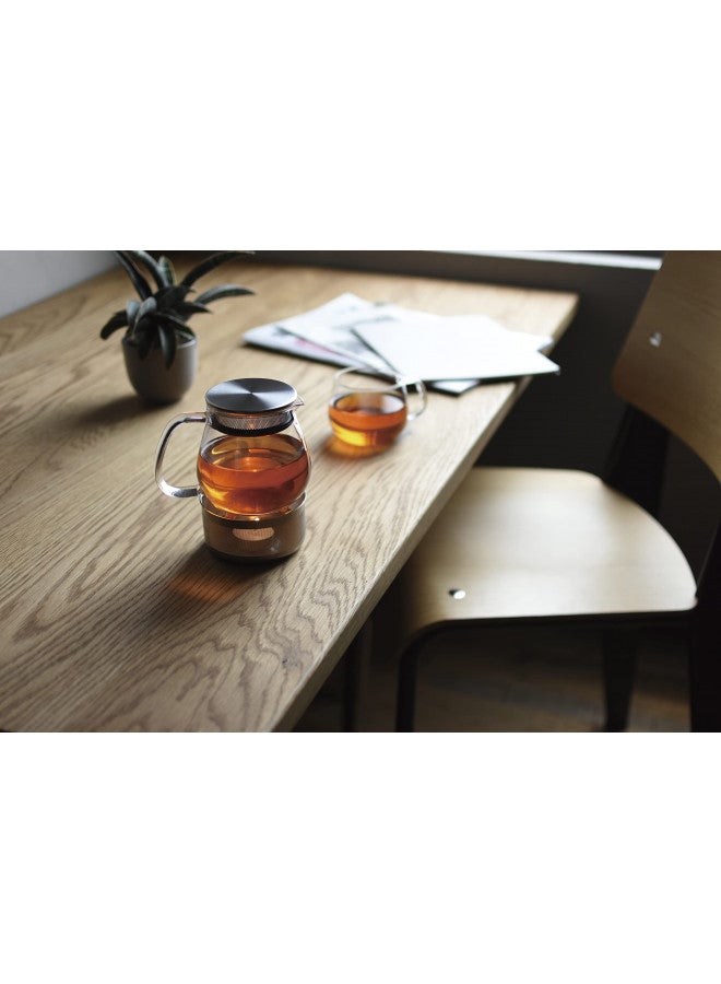 Kinto غلاية كينتو ستانلس يونيتي 460 مل. غلاية زجاجية مقاومة للحرارة مع مصفاة وغطاء من الفولاذ المقاوم للصدأ. - Image 2