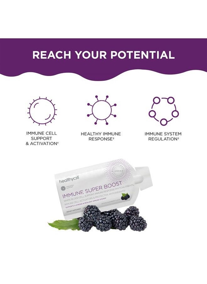Healthycell - Immune Super Boost, Immunity Booster Liquid Gel Supplement for Strong Defense with Immune Support Nutrients Vitamin C, D, Zinc, Elderberry, Echinacea, Beta Glucan, MICROGEL (30 Gel Packs) - Image 1