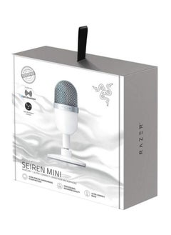 Generic Razer Seiren Mini USB Condenser Microphone for Streaming - Compact with Supercardioid Polar Pattern, Tiltable Stand, Integrated Shock Sbsorber Mercury White  - Image 4