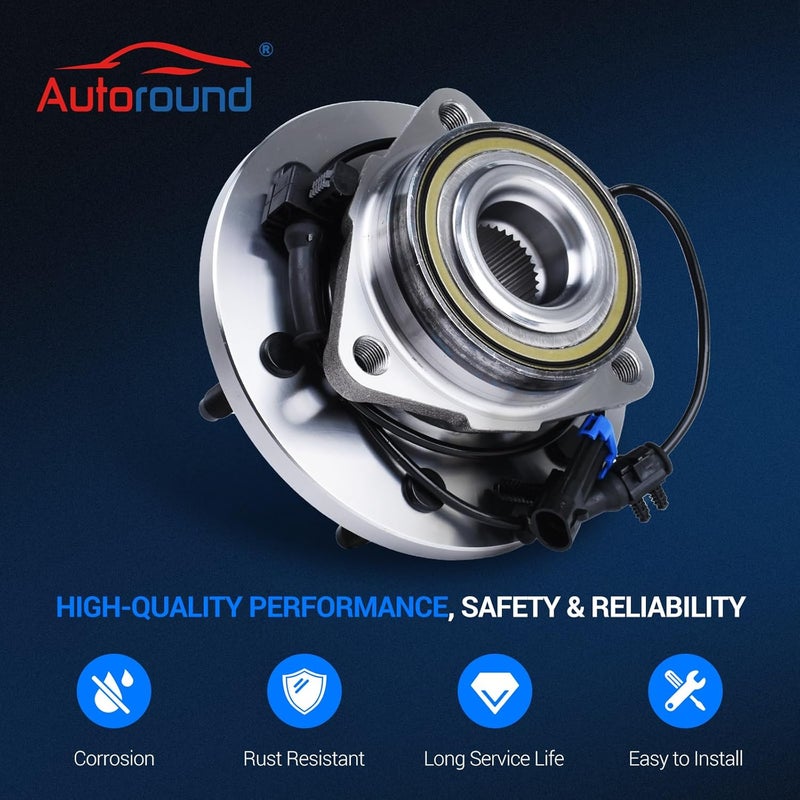 Autoround 515093 Front Wheel Bearing and Hub Assembly for Hummer H3 H3T (2006-2010) 6-Lug W/ABS - Image 5