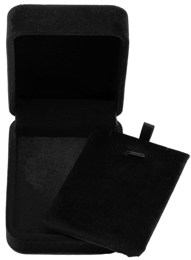 Giftop Classic Velvet Jewelry Gift Box Case for Necklace Pendant (Black) - Image 4