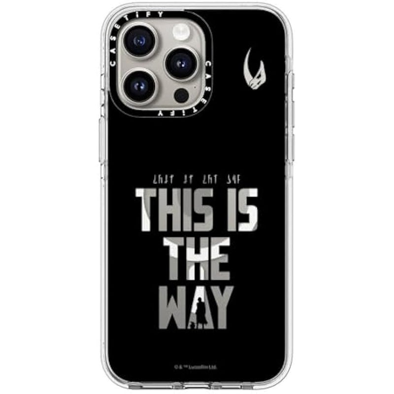 Casetify Clear iPhone 15 Pro Max Case 【Mandalorian Co-Lab/Not Yellowing / 6.6ft Drop Protection/Compatible with Magsafe】 - This is The Way - Black - Clear - Image 1