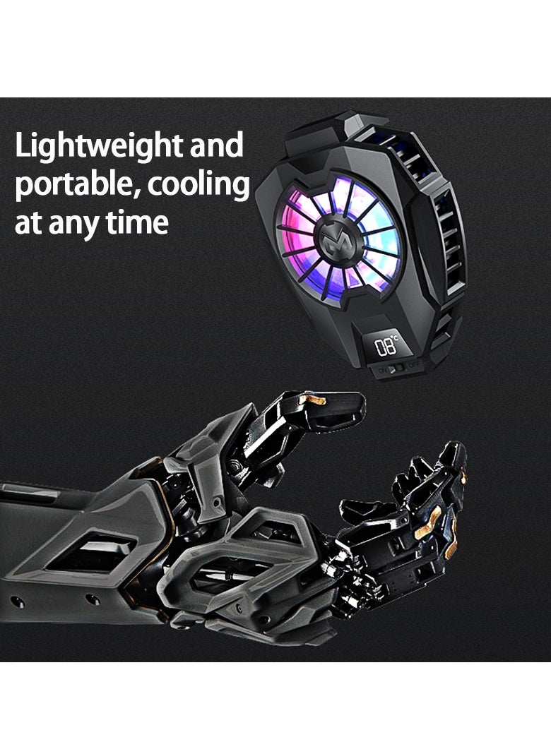 Generic - DL05 Mobile Phone Cooler Cooling Fan Radiator with Colourful Lights, Semiconductor Mobile Phone Cooling Wired Radiator - Image 1
