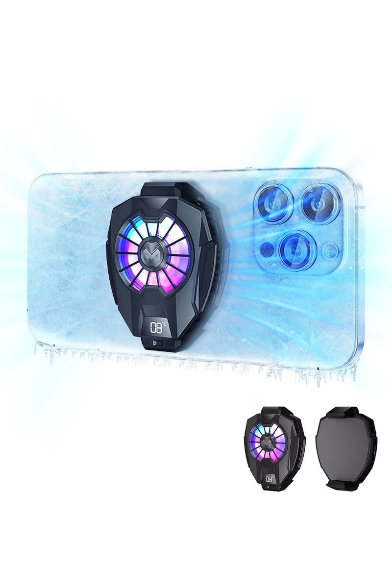 DL05 Mobile Phone Cooler Cooling Fan Radiator with Colourful Lights, Semiconductor Mobile Phone Cooling Wired Radiator  - Image 1