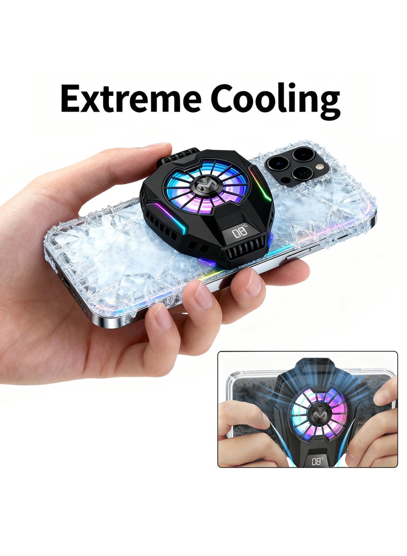 DL05 Mobile Phone Cooler Cooling Fan Radiator with Colourful Lights, Semiconductor Mobile Phone Cooling Wired Radiator - Image 1
