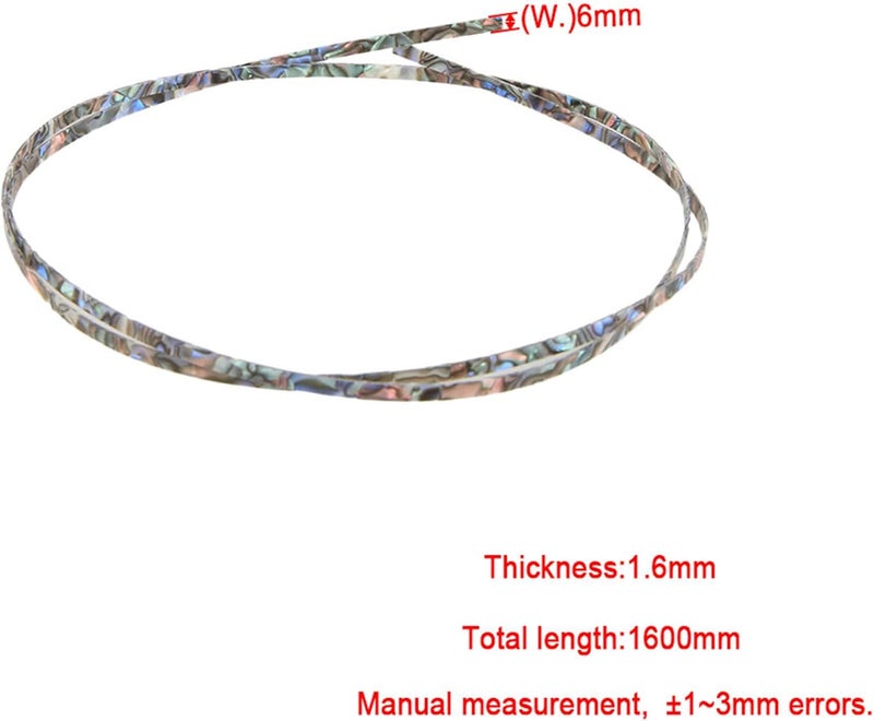 Homeswitch 6mm Celluloid Bindings Purfling Strips for Folk Acoustic Guitar Abalone shell - Image 4
