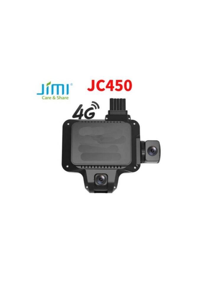 جيمي داش كام مراقبة السيارة JC450 امامية وداخلية وخلفية تدعم البث المباشر  - Image 1