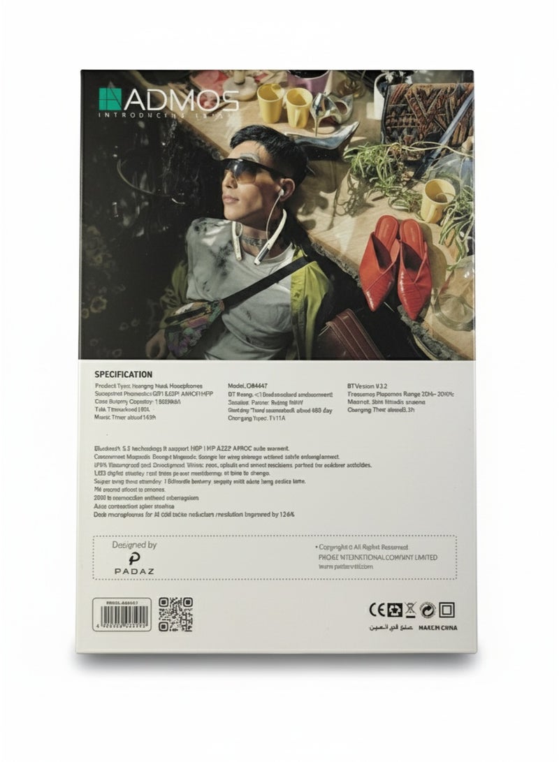 ADMOS Wireless Neckband with Quick Charge Long Battery life And Bluetooth AM6447 - Image 2