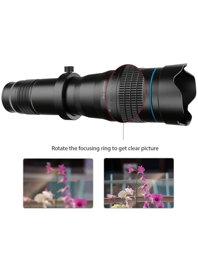 APEXEL - Apexel Cell Phone Camera Lens Kit, 28X Telephoto Lens Kit with Mini Tripod and Remote Shutter for iPhone,Samsung Galaxy Huawei and Most Smartphone - Image 1
