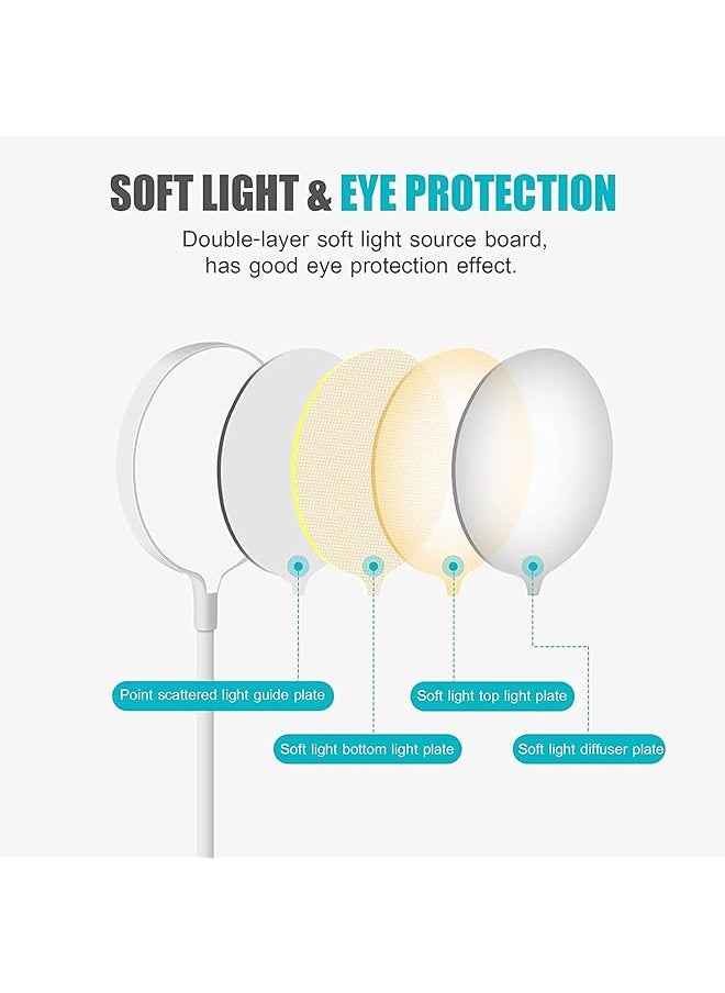 X spring Desk Lamp For Home Office Led Desk Lamp With Pen And Phone Holder Eye Caring Small Table Lamp With 3 Color Light Modes And Usb Charging Port Reading Light For Dorm Study Computer Work  - Image 3