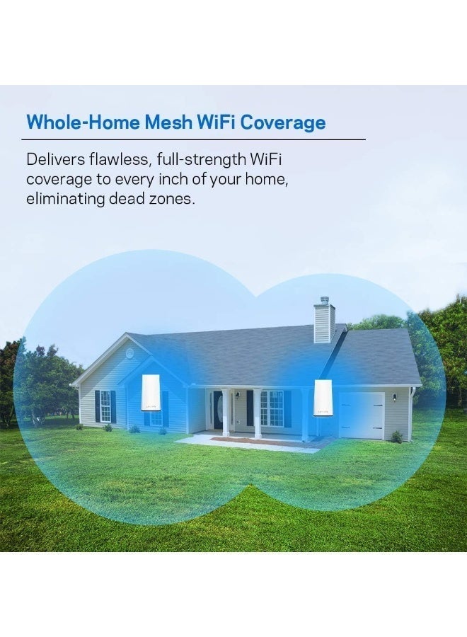 Mesh Home WiFi System, 3,000 Sq. ft Coverage, 20+ Devices, Speeds up to (AC1300) 1.3Gbps - WHW0102 - Image 2