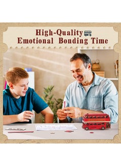Robotime 3D Puzzles For Adults Wooden Craft London Tour Bus Diy Model Kit To Build Educational Brain Teaser Toy For Kids Craft Decor Gift  - Image 4