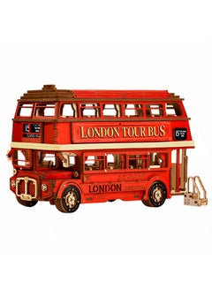 Robotime 3D Puzzles For Adults Wooden Craft London Tour Bus Diy Model Kit To Build Educational Brain Teaser Toy For Kids Craft Decor Gift  - Image 1