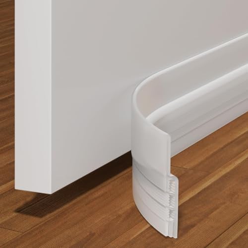 Holikme Weather Stripping 41 inch Door Draft Stopper Under Door Draft Blocker Doors Sweep Noise Stopper Strong Adhesive Transparent - Image 1