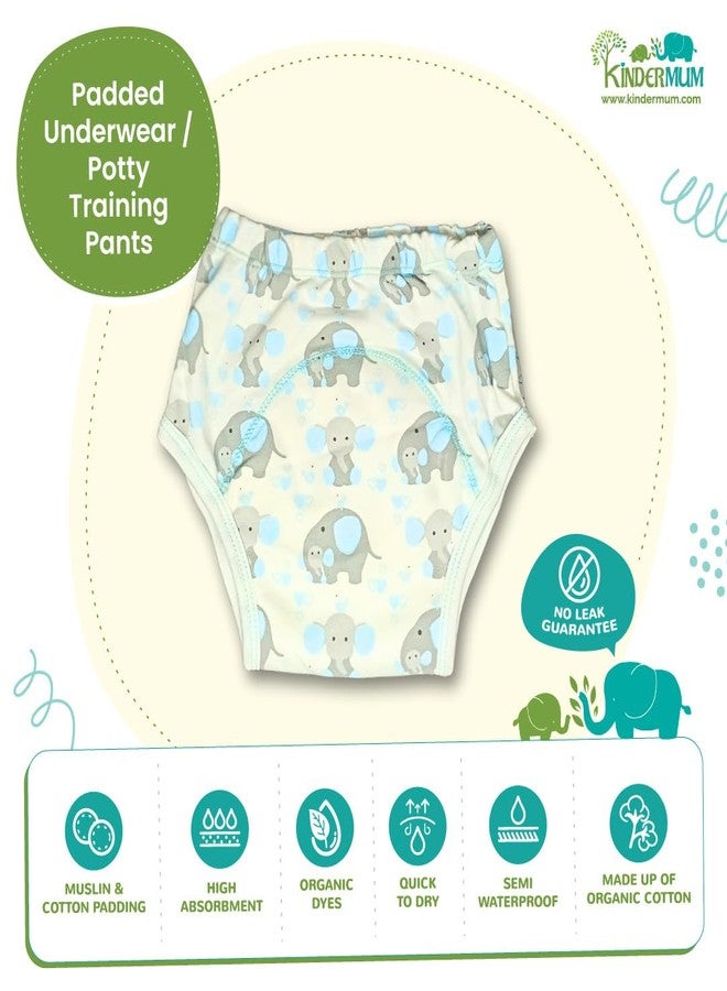 Kindermum® Cotton Pull-Up Padded Underwear - Set of 2 | Reusable Potty Training Pants for Toddlers | XL (14-17 kg, 24-36 Months) | Multicolour - Image 5