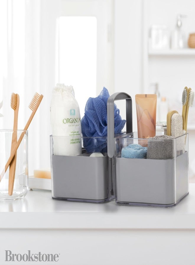 Brookstone, Portable Shower Caddy with Handle, Bathroom Organizer Basket with Removable Inners, Plastic Bath Tote, [BPA Free] - Image 2