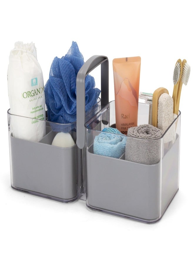 Brookstone, Portable Shower Caddy with Handle, Bathroom Organizer Basket with Removable Inners, Plastic Bath Tote, [BPA Free] - Image 1