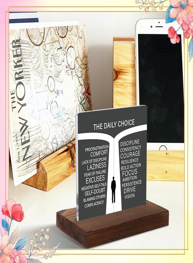 FOUGSTA The Daily Choice Motivational Wall Art - Discipline vs Excuses Inspirational Poster for Office, Gym, or Study Space, 4x4 Inch Daily Reminder Quote Print, XXD170 - Image 4