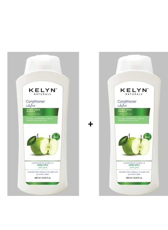 Kelyn Naturals Green Apple Conditioner Intense Repair Formula 400 ml , combi pack