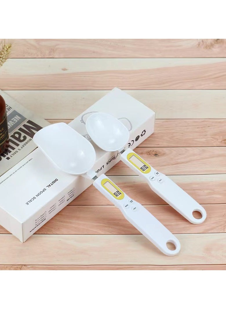 Long - Spoon scale digital weight in grams, 0.5-500g kitchen electronic weight spoon scale, precise LCD display screen, used for distributing coffee beans, milk, flour - Image 1