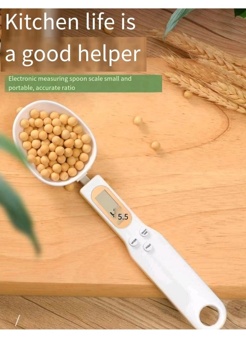 Long - Spoon scale digital weight in grams, 0.5-500g kitchen electronic weight spoon scale, precise LCD display screen, used for distributing coffee beans, milk, flour - Image 1
