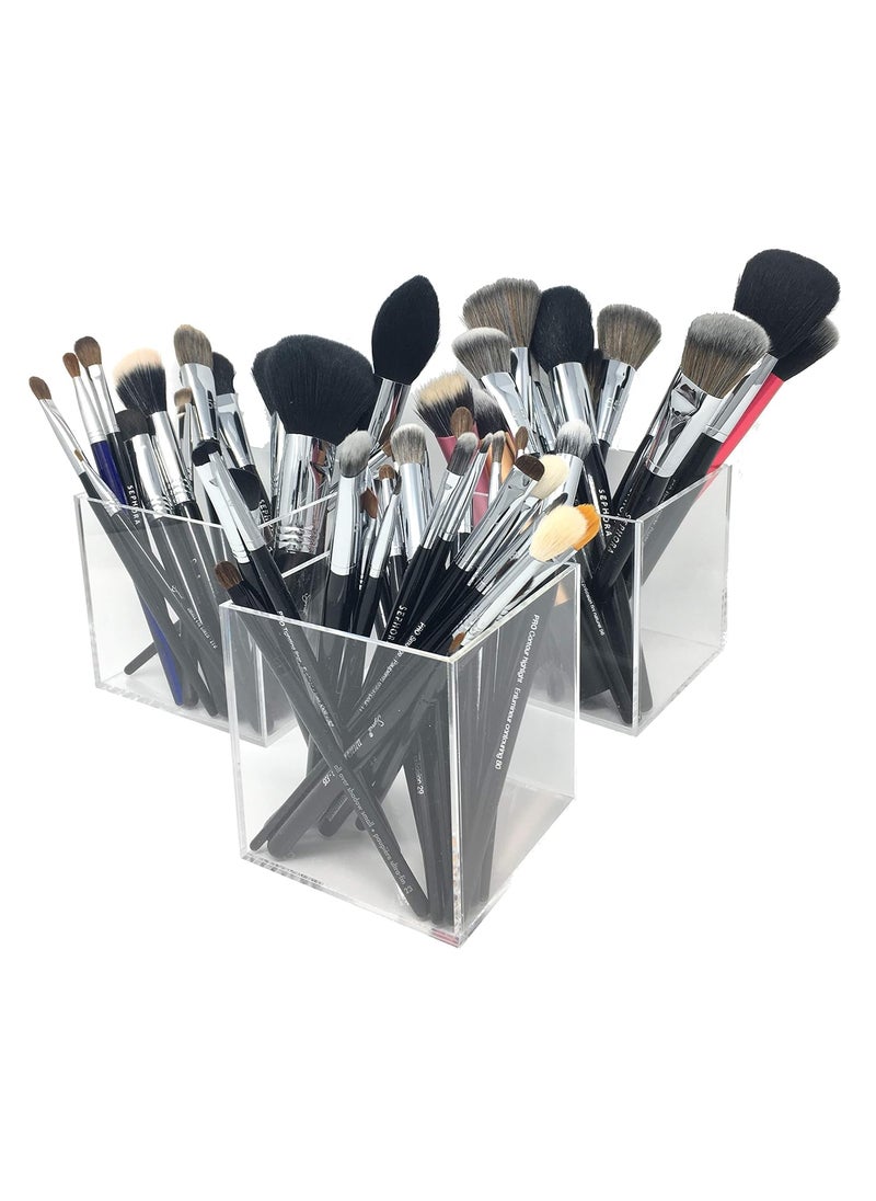 BY ALEGORY byAlegory Storage Cubes for Organizing Vanity Makeup Brushes and Cosmetic Beauty Items - Clear 