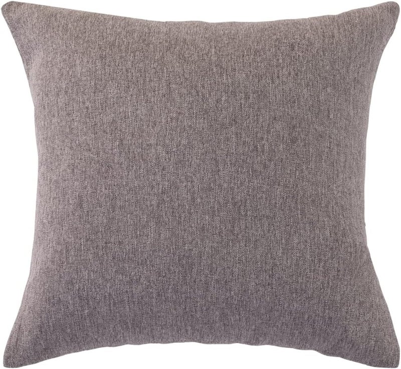 AMBERIS Bed Runner Light Grey, Imitation Hemp Decorative Bed Scarf for Home Hotel-2 Pillowcases (45×45cm)(Without Insert) - Image 2