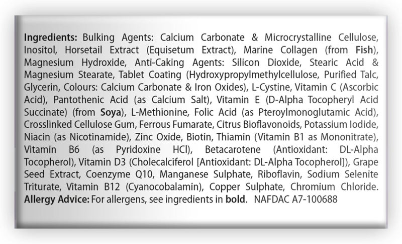 Perfectil Vitabiotics Multivitamin  Hair Growth and Thickening Formula  Supports Thicker Healthy Hair  Vitamin D E Collagen Biotin and More - Image 3