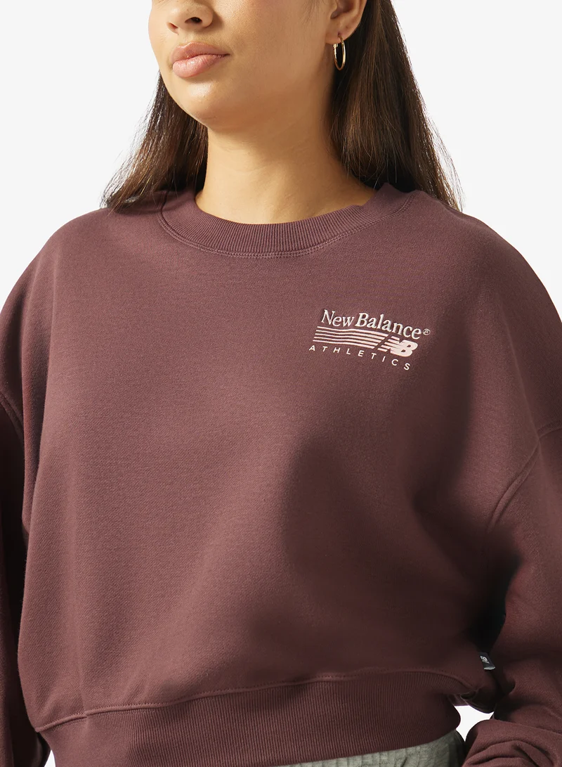 New Balance CHERRY LEATHER (YLR) Trackside French Terry Sweatshirt for Women | Best Price UAE