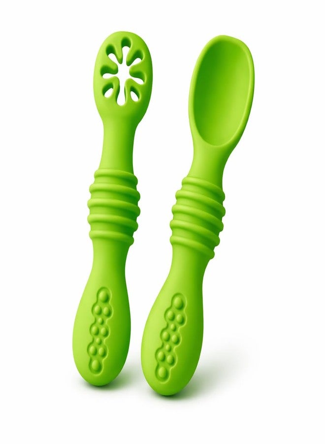 Chic Buddy Baby Spoon Set for Feeding and Dip Spoon - Soft Silicone Spoons for Baby 6 to 12 Months, Easy Grip for Kids, Natural Start Series - Chic Buddy - Image 1