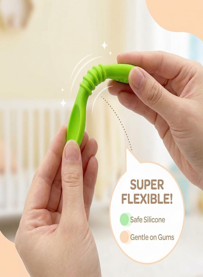 Chic Buddy Baby Spoon Set for Feeding and Dip Spoon - Soft Silicone Spoons for Baby 6 to 12 Months, Easy Grip for Kids, Natural Start Series - Chic Buddy - Image 4