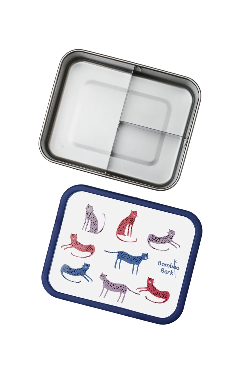 Bamboo Bark Bamboo Bark stainless steel lunch box, bento, snack box with compartments for kids, childrend, toddler at school nursery