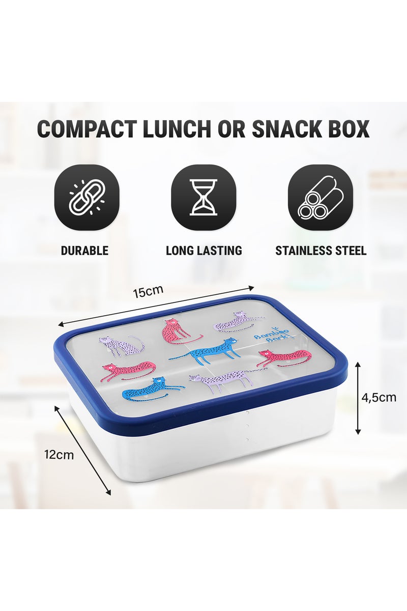 Bamboo Bark stainless steel lunch box, bento, snack box with compartments for kids, childrend, toddler at school nursery - Image 3