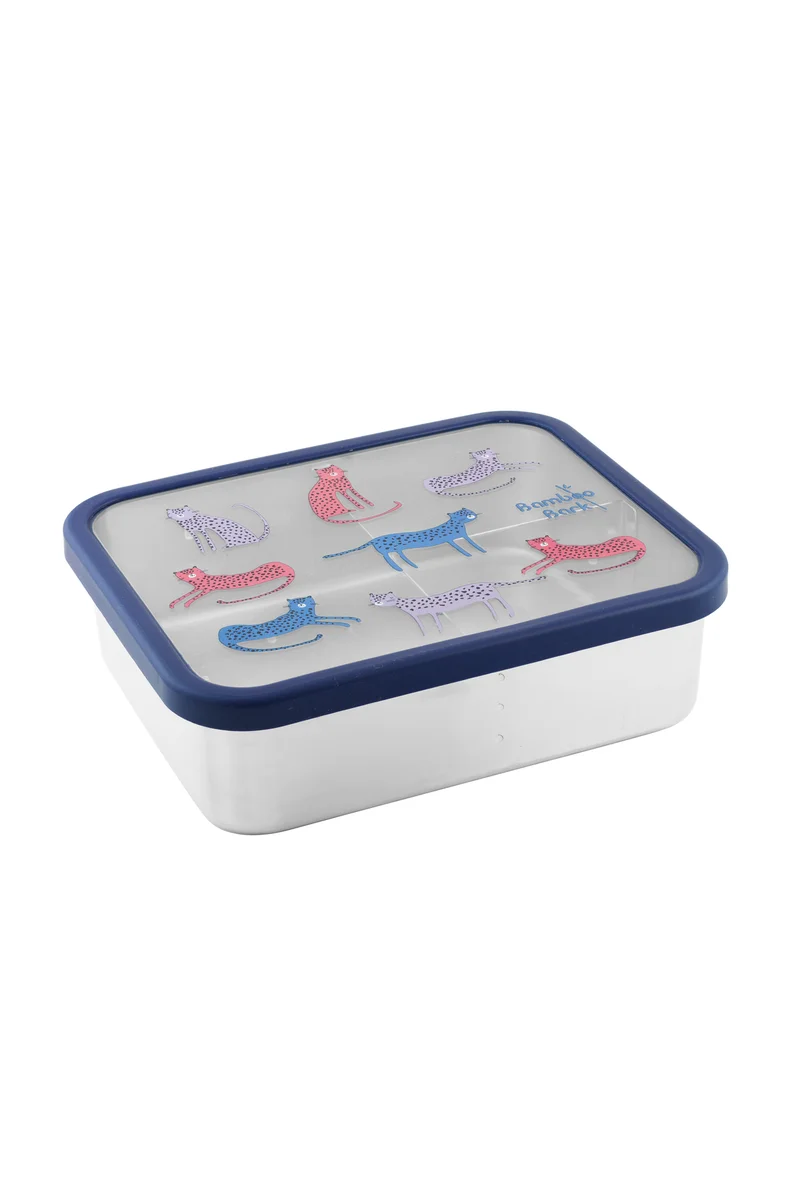 Bamboo Bark Bamboo Bark stainless steel lunch box, bento, snack box with compartments for kids, childrend, toddler at school nursery