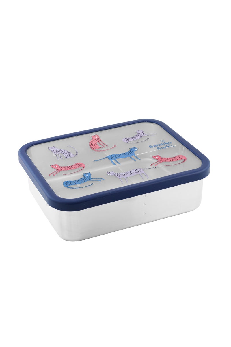 Bamboo Bark stainless steel lunch box, bento, snack box with compartments for kids, childrend, toddler at school nursery - Image 2