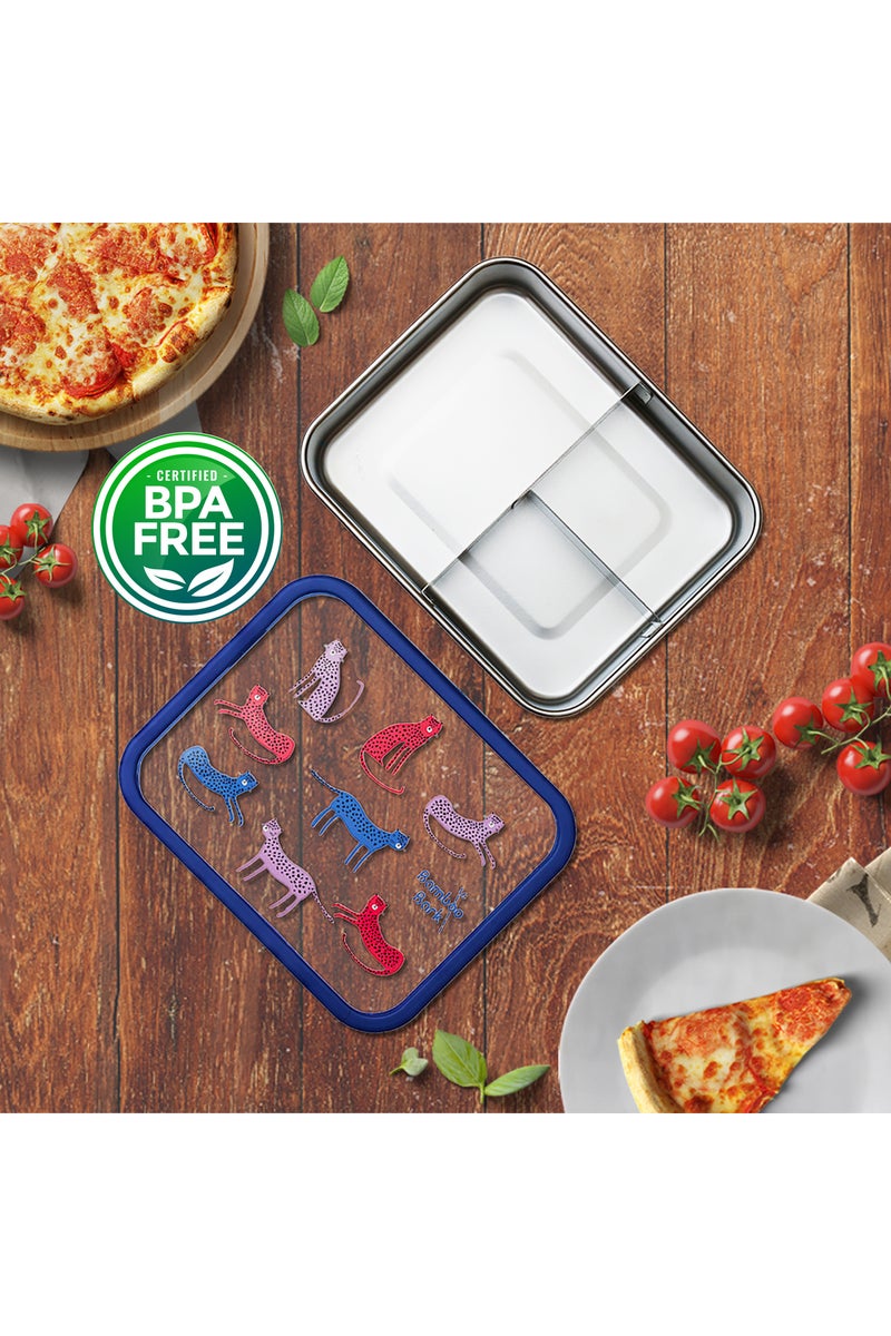 Bamboo Bark stainless steel lunch box, bento, snack box with compartments for kids, childrend, toddler at school nursery - Image 4
