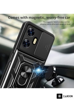 Generic For Realme C55 Sliding Camera Cover Design TPU+PC Phone Case(Silver)  - Image 4