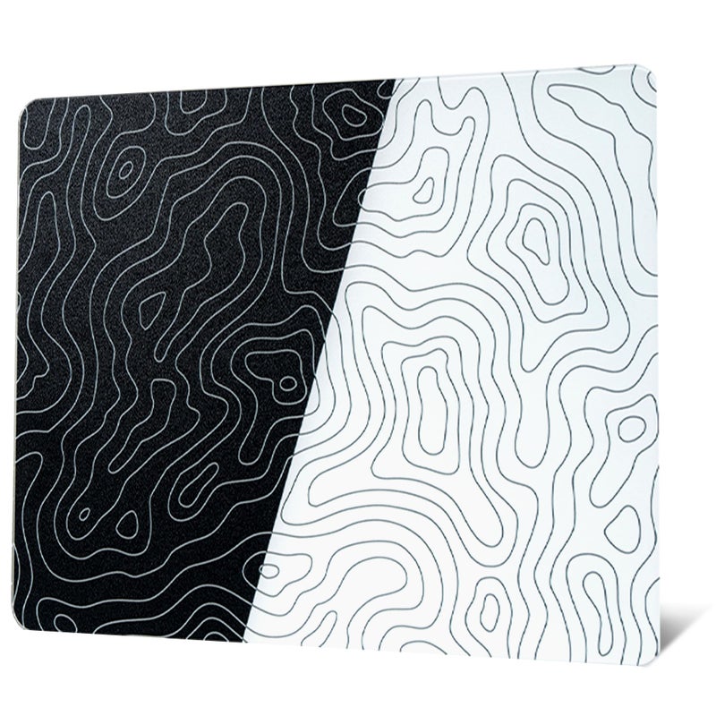 GMKWTL XVX Glass Mousepad for Gaming, Topographic Hard Gaming Mouse pad, Professional Large Mouse Mat 410mm*310mm, Special Glass Surface with Improved Precision and Speed - Image 1