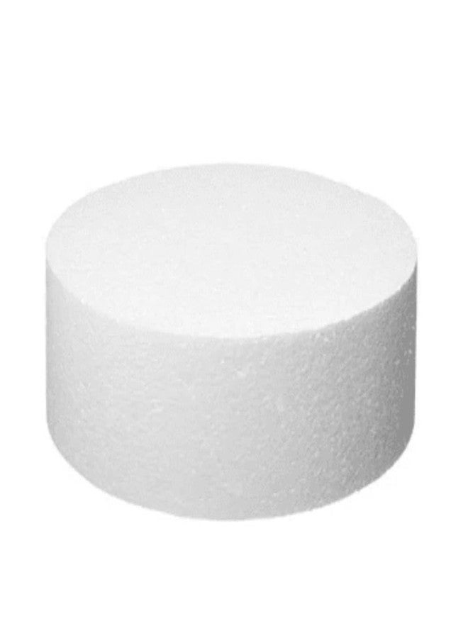 OM KRAFT OMKRAFT Round Cake Dummy 10 x 6 Inch | High Density Foam Cake Base for Cake Decoration, Practice & Display | Reusable Dummy Cake for Bakers | Pack of 1 - Image 1