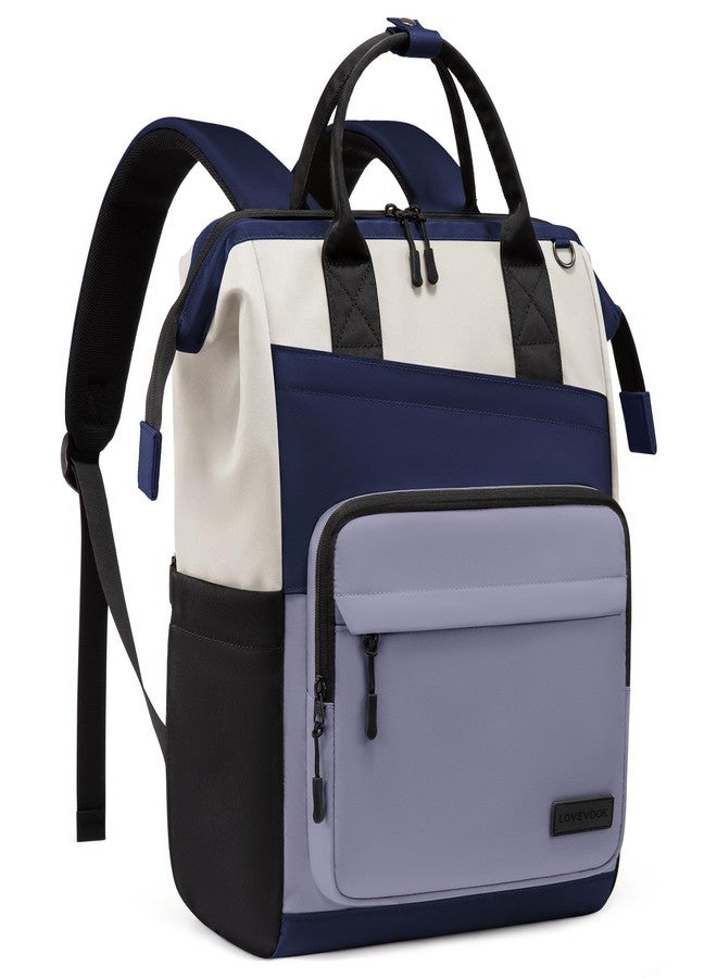 لوف فوك حقيبة ظهر لابتوب LOVEVOOK للمدرسة والطالبات والفتيات، أزرق-كحلي-أسود، 15.6 بوصة - Image 1