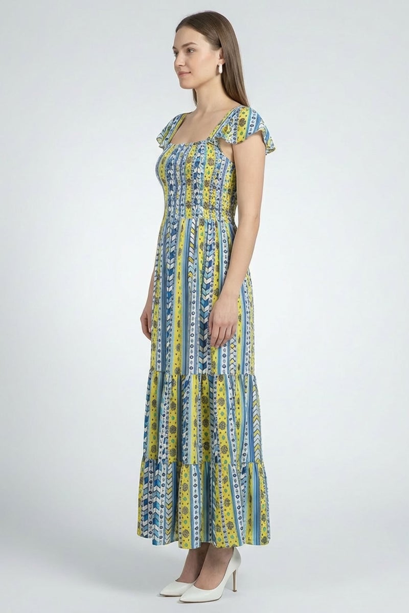 Willow & Whistle Women Allover Print Maxi Dress, Multicolor - Image 3