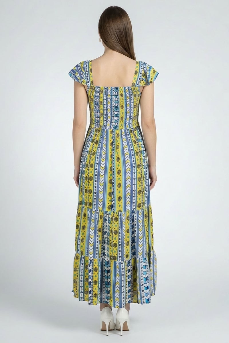 Willow & Whistle Women Allover Print Maxi Dress, Multicolor - Image 4