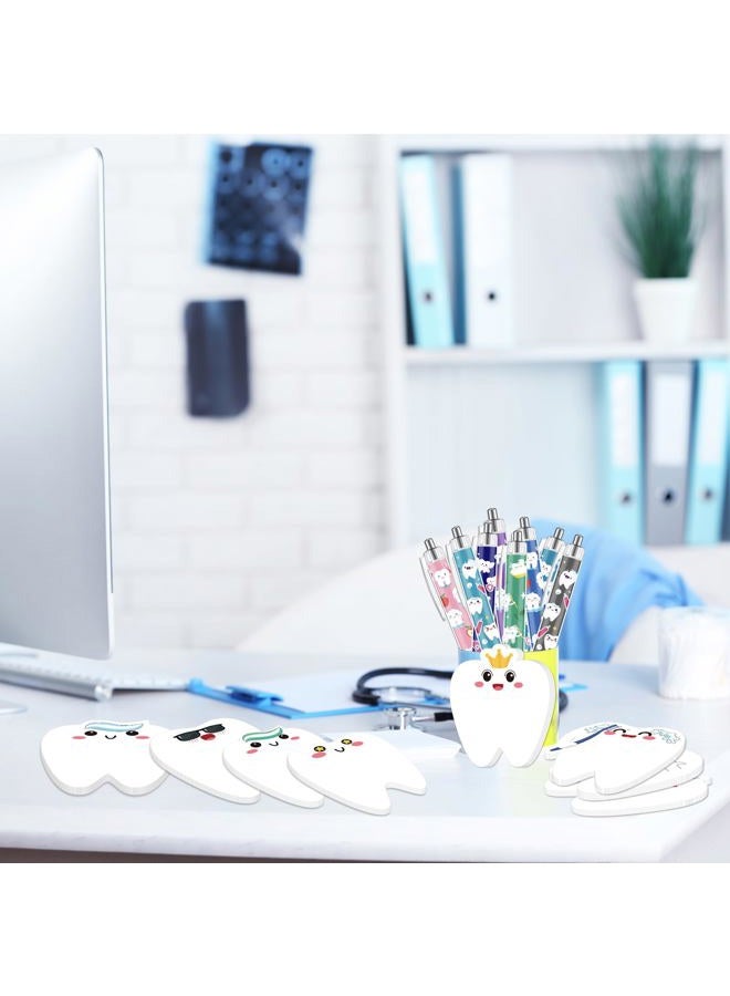 Seagoodbye 30Pcs Nurse Week Dental Assistant Appreciation Tooth-Shaped Sticky Notes and Ballpoint Pens Gifts, Dentist Post it Notepad for Employees Christmas Holiday Birthday Party Supplies - Image 5