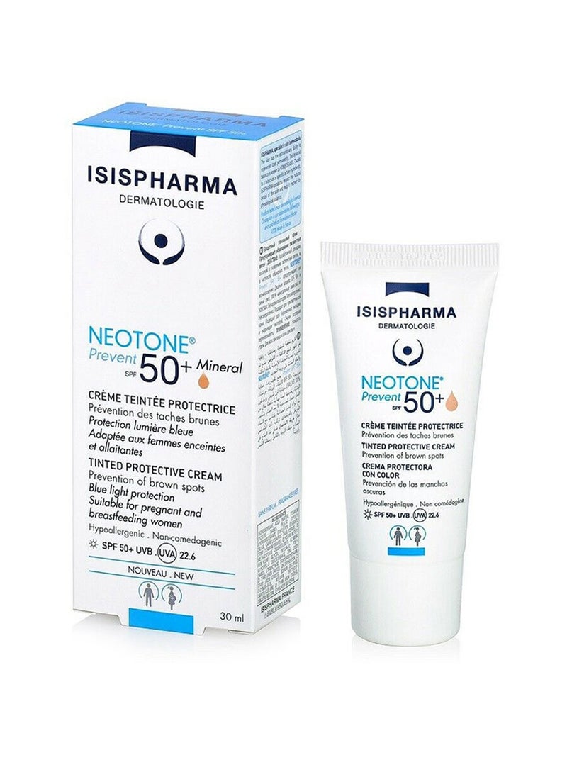 ISIS PHARMA - ISIS Pharma Neotone Prevent Spf50+ Protective mineral tinted cream - 30Ml - Image 1