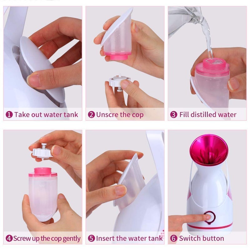 ARLICODECK Nano Facial Steamer Medical Steam Inhaler Vaporizer with NanoIonic Technology UV Sterilization Steamer For Facial And Cold And Cough Steam Machine For Face - Image 3