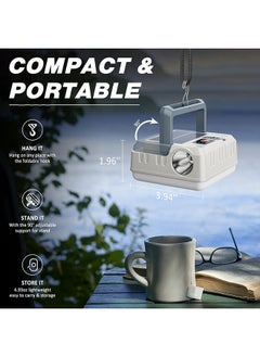 XiuWoo Solar Camping Lantern Flashlights, DIBMS LED USB Rechargeable Hanging Power Bank Waterproof Lights for Camping Hurricanes Emergency Power Outages Indoor Outdoor  - Image 5